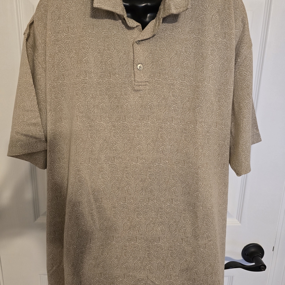 Men's Beige Polo Shirt Xl Tasso Elba